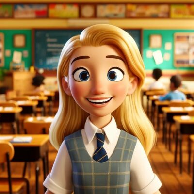 Animatie en Illustratie - meisje op school